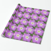 Purple Flower Petunia Wrapping Paper