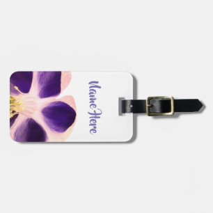 Purple Flower Photo custom Luggae Tags