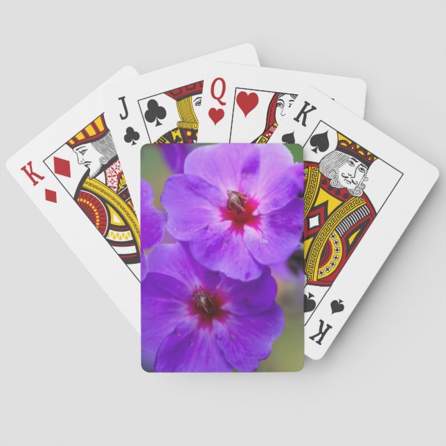 Purple flower playing cards (Back)