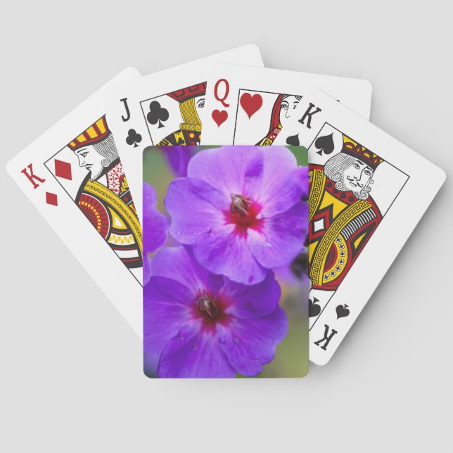 Purple flower playing cards (Back)