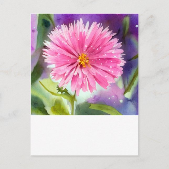 Purple Flower Postcard (Front)