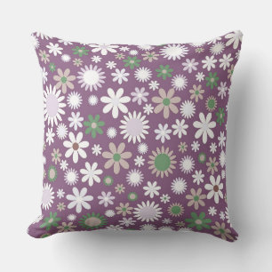 Purple Flower Power Cushion