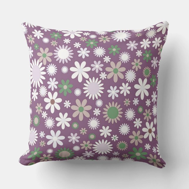 Purple Flower Power Cushion (Front)