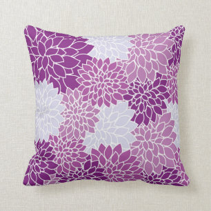 Purple  Flower Power throw pillow Lighthouse Route