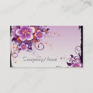 Purple Flower Prairie Rose Business Card