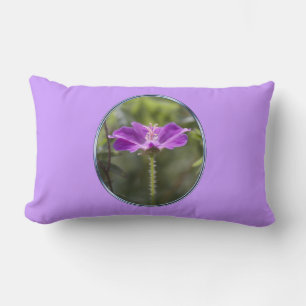 purple flower, purple case lumbar cushion
