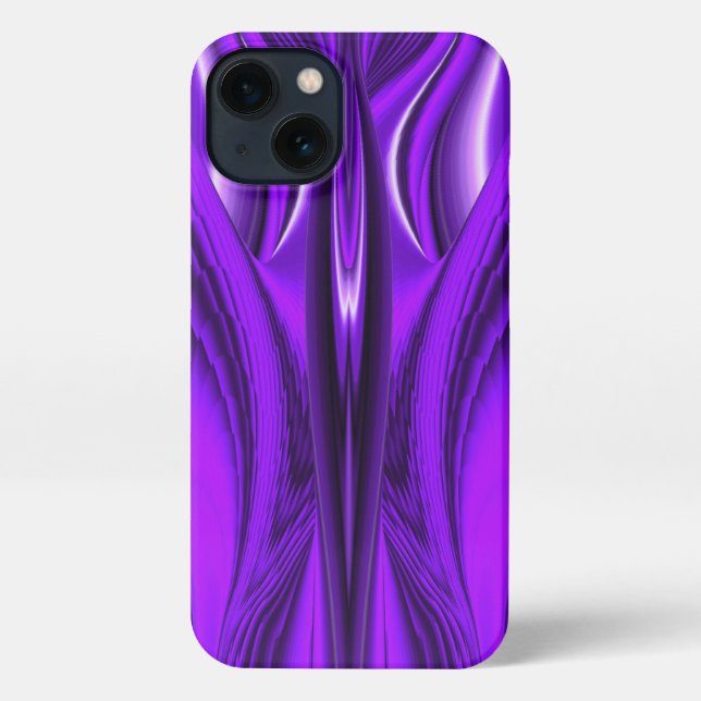 Purple Flower Rainbow Dreams Angel Wings iPhone Case (Back)