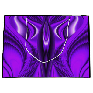 Purple Flower Rainbow Dreams, Angel Wings Large Gift Bag