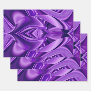 Purple Flower Rainbow Dreams , Angel Wings Wrapping Paper Sheet