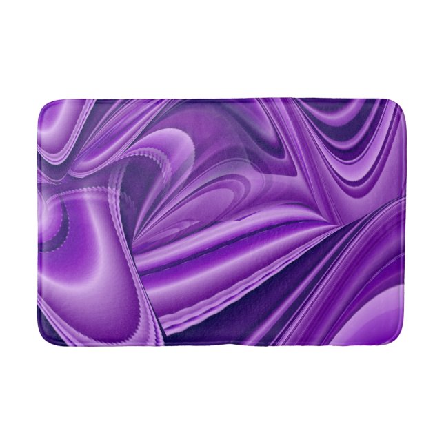 Purple Flower Rainbow Dreams Bath Mat (Front)