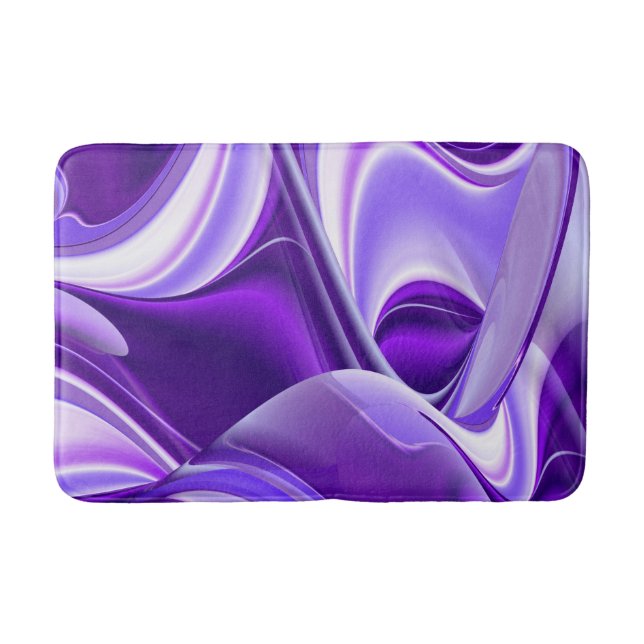 Purple Flower Rainbow Dreams Bath Mat (Front)