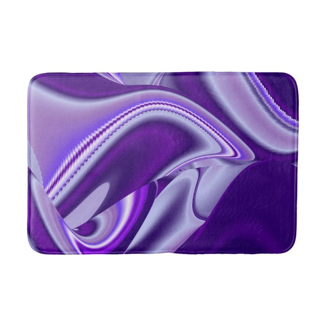 Purple Flower Rainbow Dreams Bath Mat (Front)