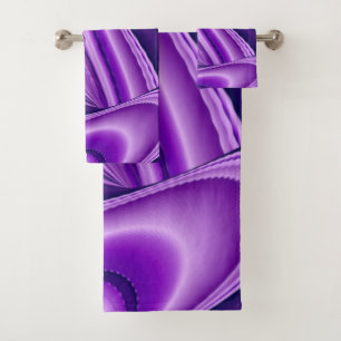 Purple Flower Rainbow Dreams Bath Towel Set