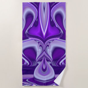 Purple Flower Rainbow Dreams Beach Towel