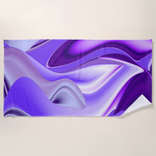 Purple Flower Rainbow Dreams Beach Towel