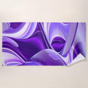 Purple Flower Rainbow Dreams Beach Towel
