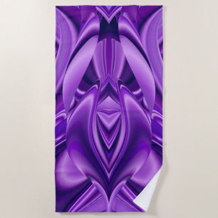Purple Flower Rainbow Dreams Beach Towel