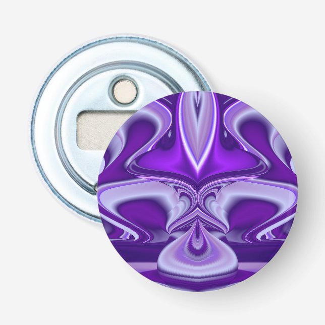 Purple Flower Rainbow Dreams Bottle Opener (Front)