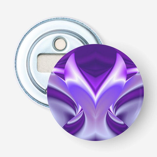 Purple Flower Rainbow Dreams Bottle Opener (Front)