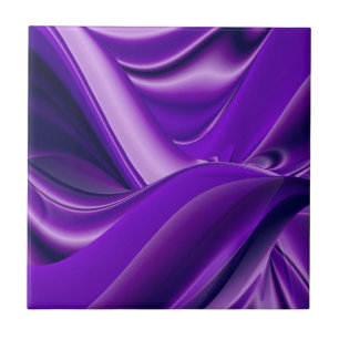 Purple Flower Rainbow Dreams Ceramic Tile