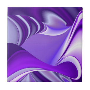 Purple Flower Rainbow Dreams Ceramic Tile