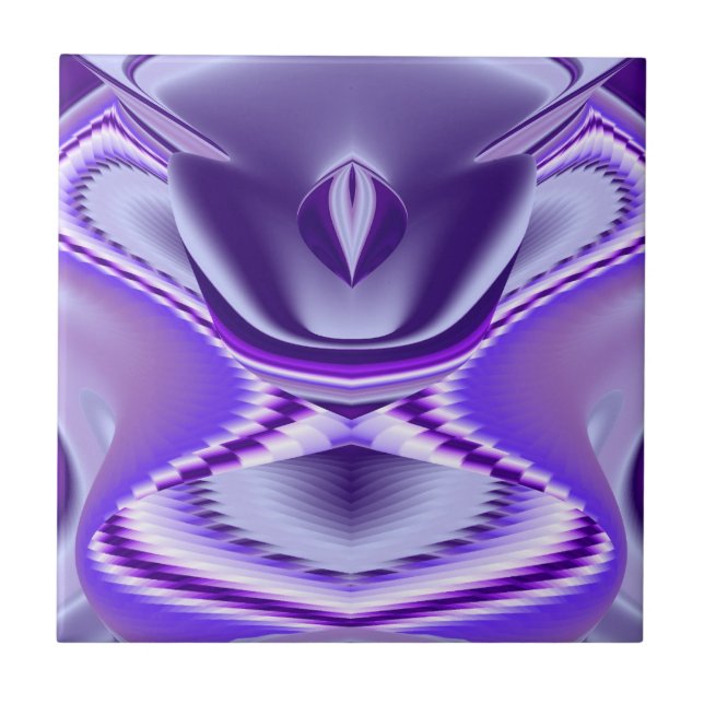 Purple Flower Rainbow Dreams Ceramic Tile (Front)