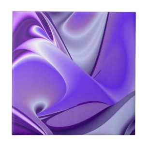 Purple Flower Rainbow Dreams Ceramic Tile