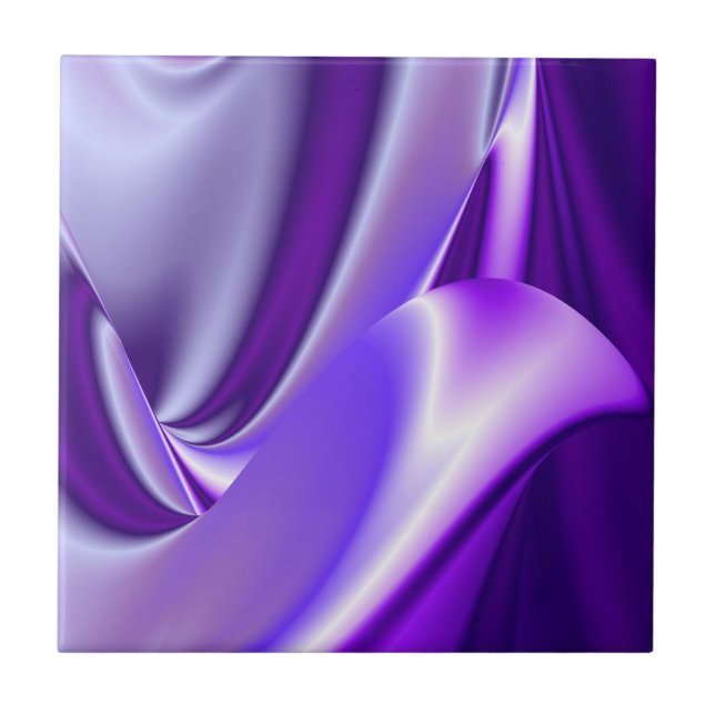 Purple Flower Rainbow Dreams Ceramic Tile (Front)