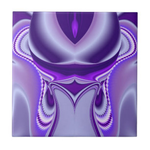 Purple Flower Rainbow Dreams Ceramic Tile