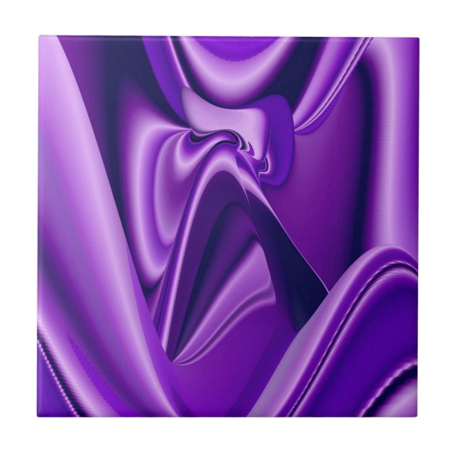 Purple Flower Rainbow Dreams Ceramic Tile (Front)