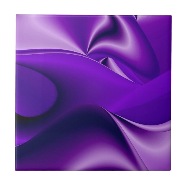 Purple Flower Rainbow Dreams Ceramic Tile (Front)