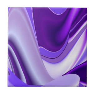 Purple Flower Rainbow Dreams Ceramic Tile