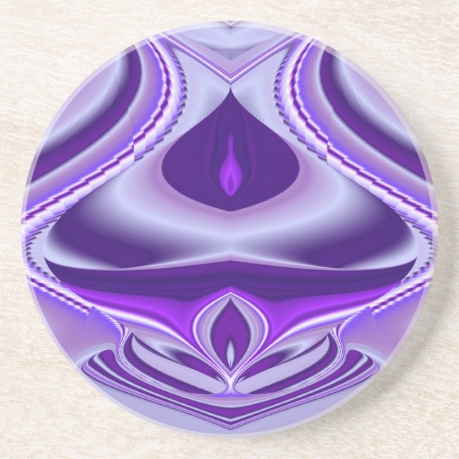 Purple Flower Rainbow Dreams Coaster (Front)