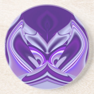 Purple Flower Rainbow Dreams Coaster