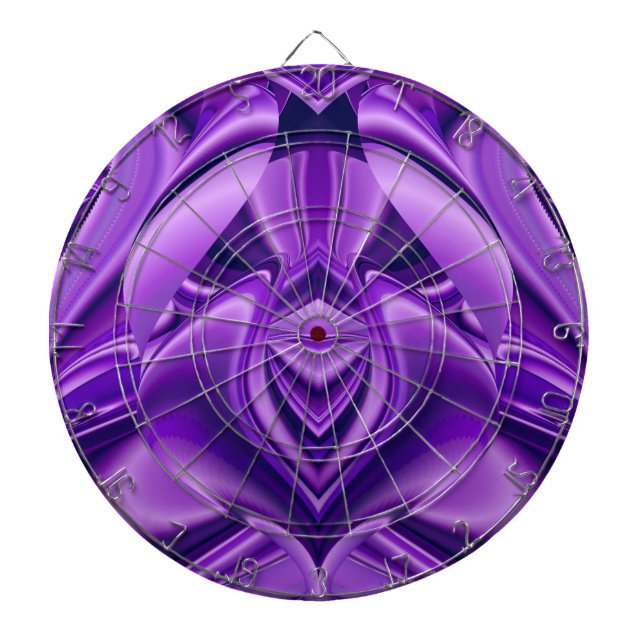 Purple Flower Rainbow Dreams Dartboard (Front)