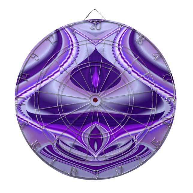 Purple Flower Rainbow Dreams Dartboard (Front)