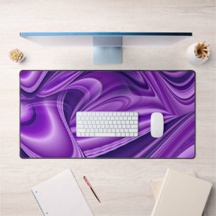 Purple Flower Rainbow Dreams Desk Mat