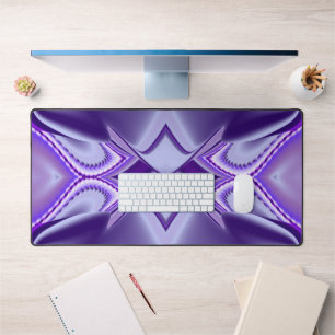 Purple Flower Rainbow Dreams Desk Mat