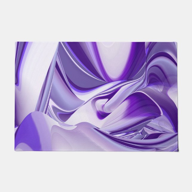 Purple Flower Rainbow Dreams Doormat (Front)