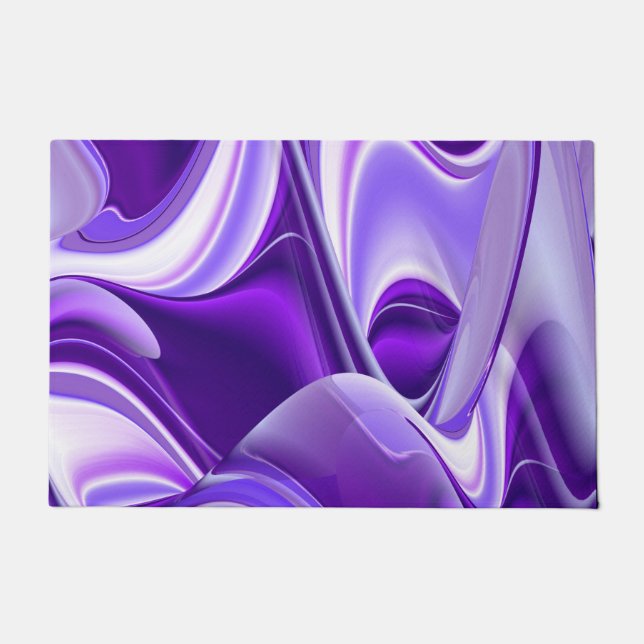 Purple Flower Rainbow Dreams Doormat (Front)