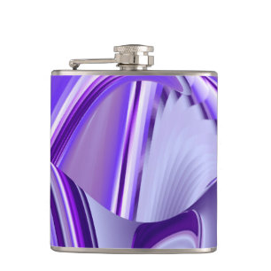 Purple Flower Rainbow Dreams Favor Box Hip Flask