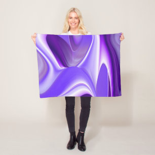 Purple Flower Rainbow Dreams Fleece Blanket