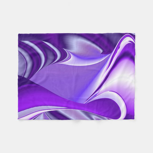 Purple Flower Rainbow Dreams Fleece Blanket (Front (Horizontal))