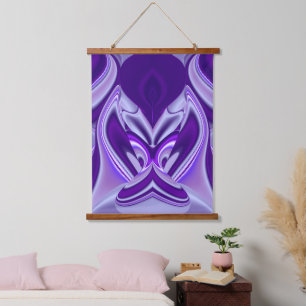 Purple Flower Rainbow Dreams Hanging Tapestry