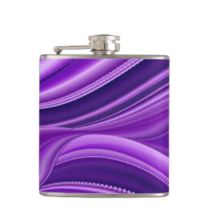 Purple Flower Rainbow Dreams Hip Flask