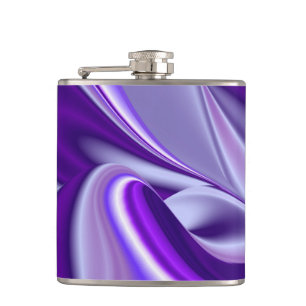 Purple Flower Rainbow Dreams Hip Flask