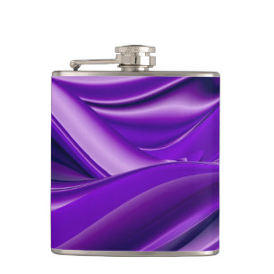 Purple Flower Rainbow Dreams Hip Flask