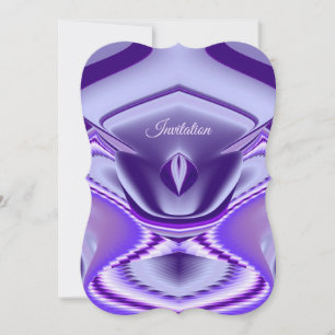 Purple Flower Rainbow Dreams Invitation