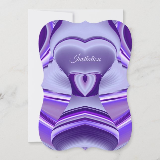 Purple Flower Rainbow Dreams Invitation (Front)