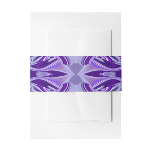 Purple Flower Rainbow Dreams Invitation Belly Band